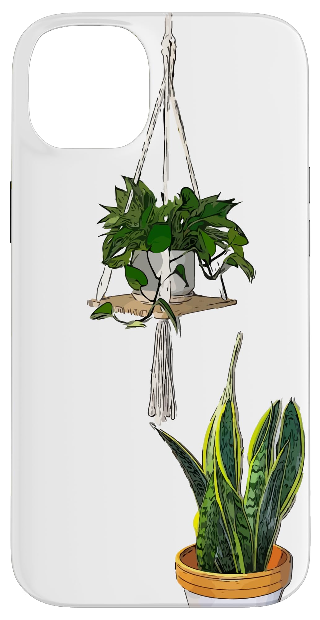 Modern Hanging Pothos and Snake Plant Case for iPhone Air