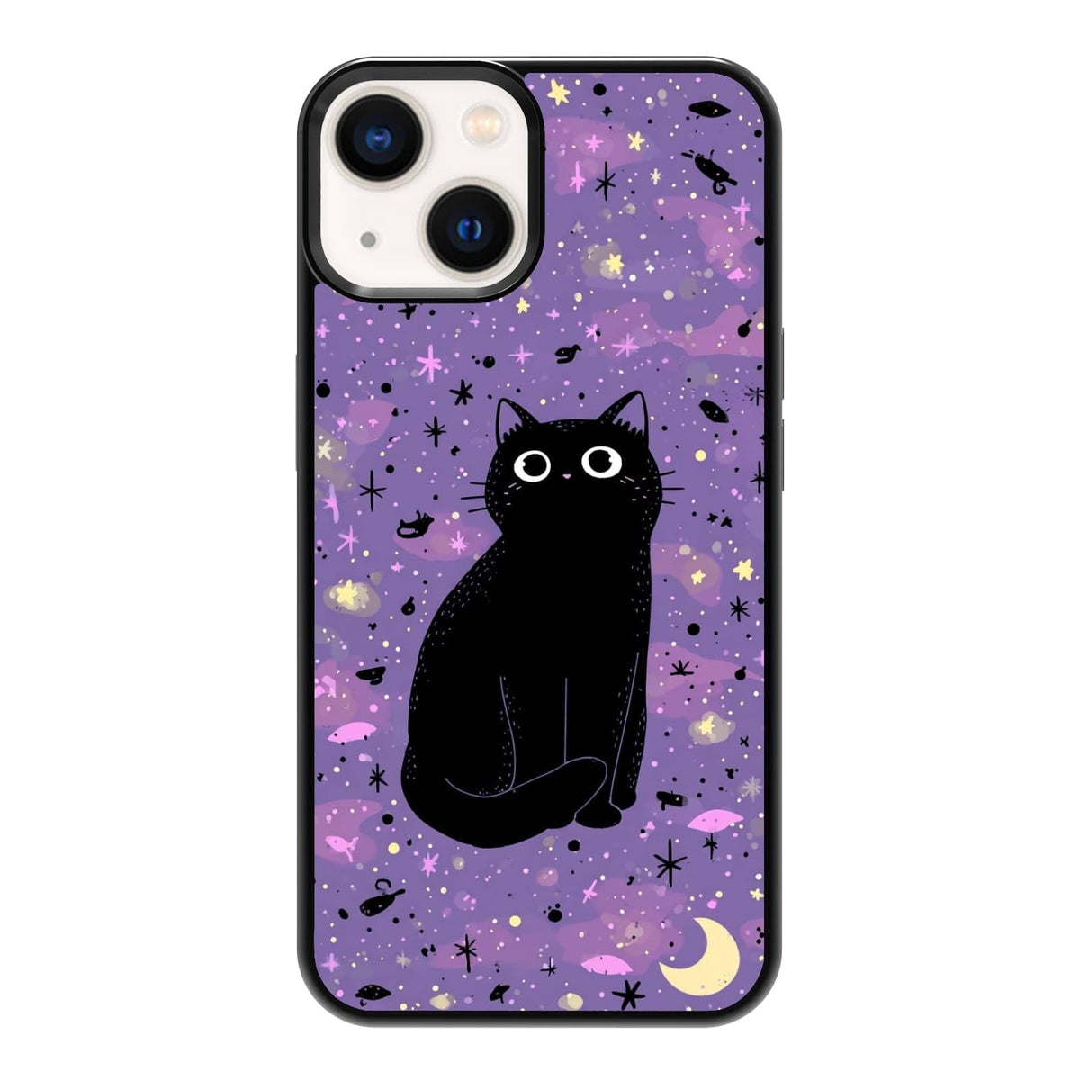 Plant Lover Black Cat Houseplants Indoor Garden Aesthetic Phone Case, Shockproof Protective Cover for iPhone 11 12 13 14 15 16 17 Pro Max Plus Mini XR 7 8 SE