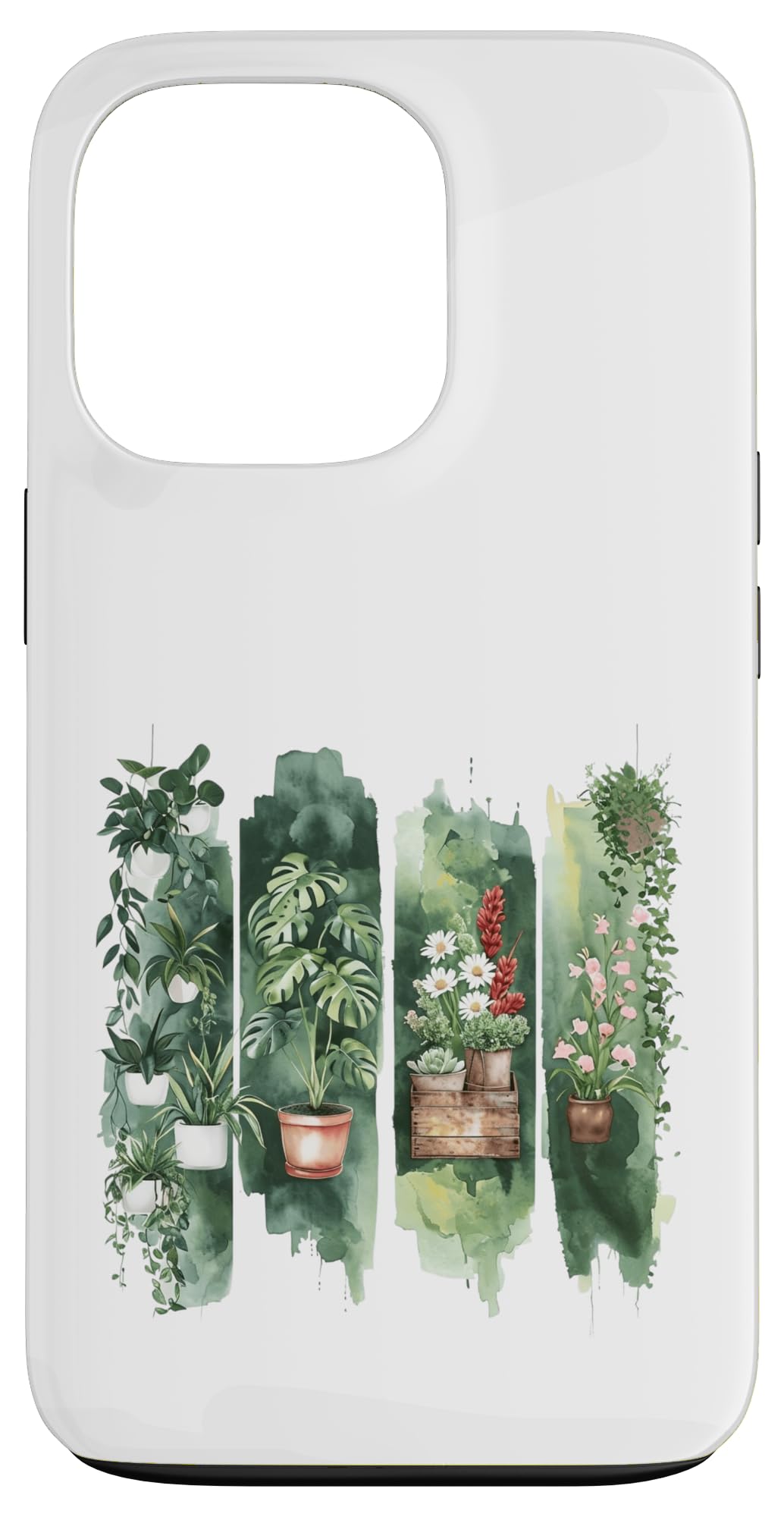 Watercolor Potted Houseplants Botanical Art Case for iPhone 16