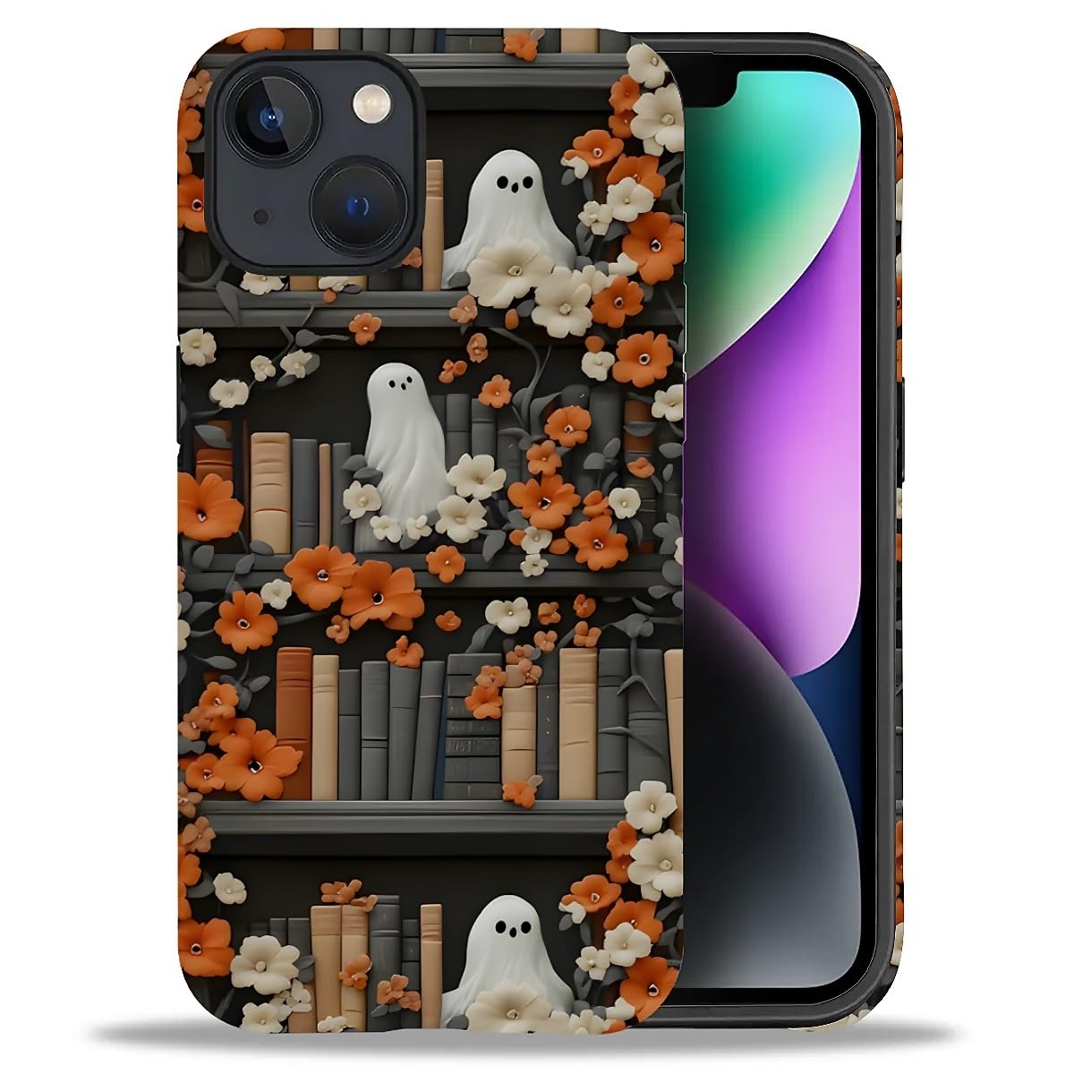Case for iPhone 17,Drop Protection Hybrid 2-Layer Hard Phone Cover-Vintage Christmas Stamps Collage