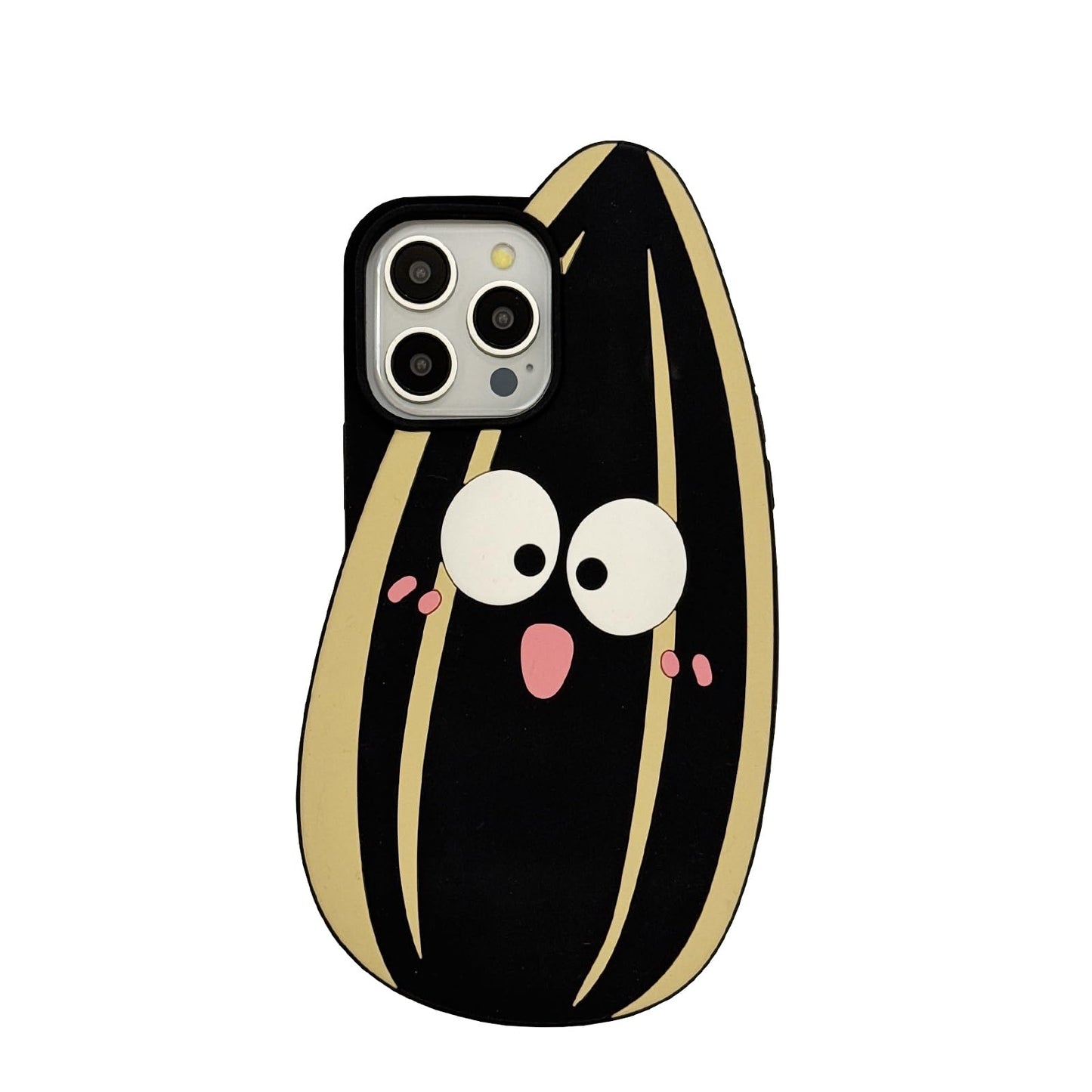 Funny 3D Silicone Case for iPhone 17 Pro Max,Cute Cartoon Black Mask Kawaii Phone Case for Women Girls Soft Rubber Bumper Cool Fun Cover for iPhone 17 Pro Max
