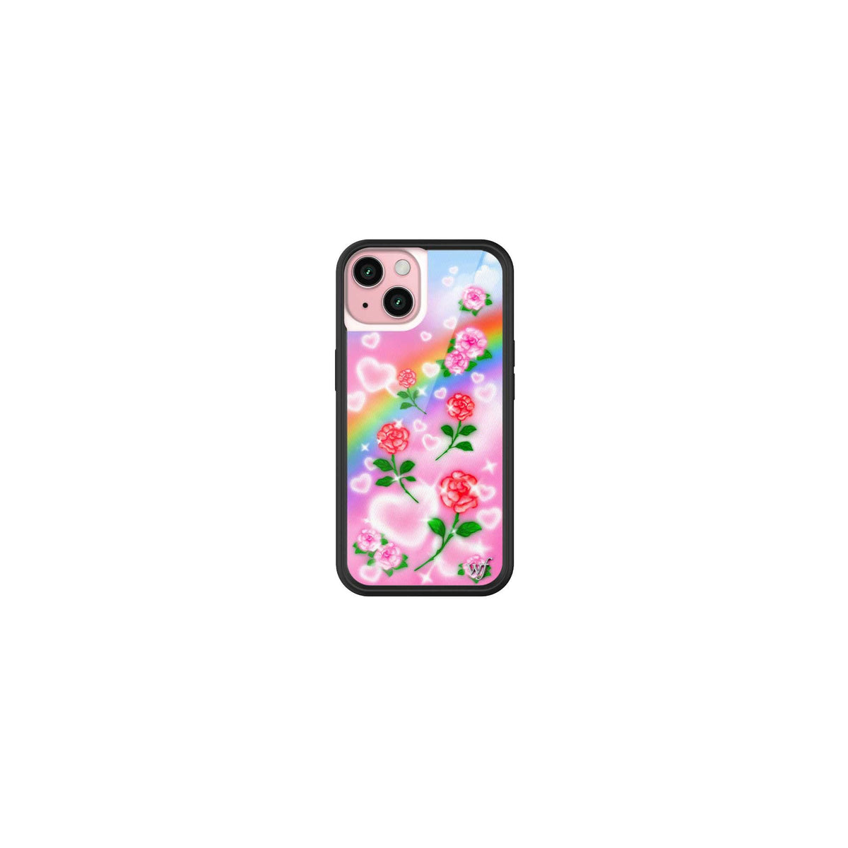 Wildflower Cases - Compatible with iPhone 15 | Protective Black Bumper, 6.5ft Drop Test Certified, Women Owned Small Business | Nature Floral Aesthetic Trendy Cute | Hummingbird