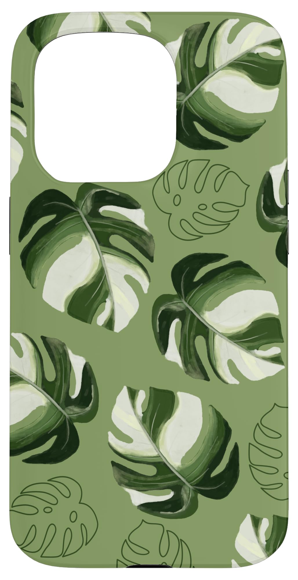 Monstera Deliciosa Leaves Plant Leaf Botanical Nature Case for iPhone 15