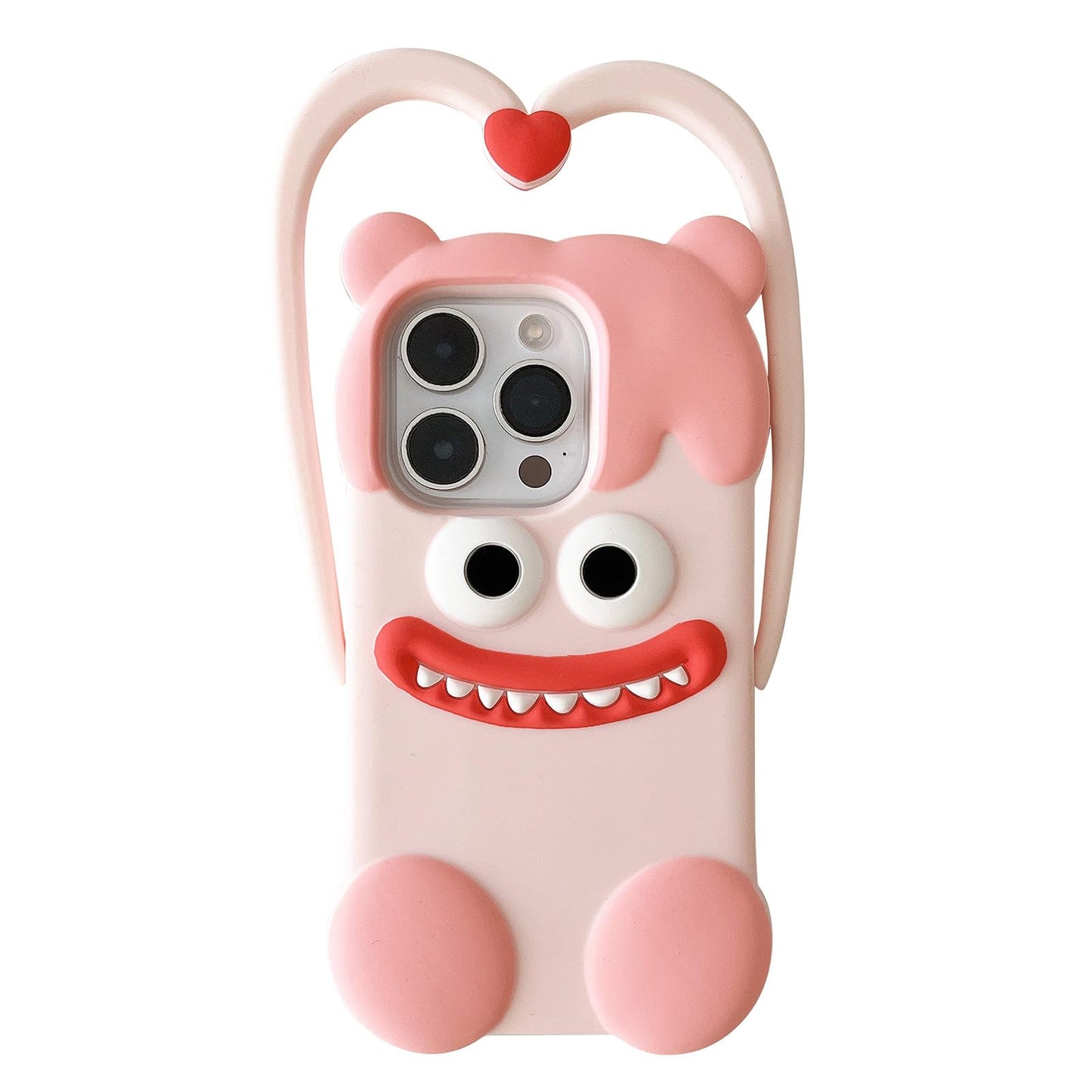 Funny 3D Silicone Case for iPhone 17 Pro Max,Cute Cartoon Black Mask Kawaii Phone Case for Women Girls Soft Rubber Bumper Cool Fun Cover for iPhone 17 Pro Max