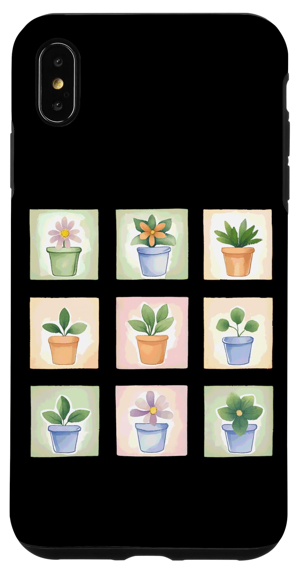 Potted Plant Flower Grid Nature Home Decor Case for iPhone 16