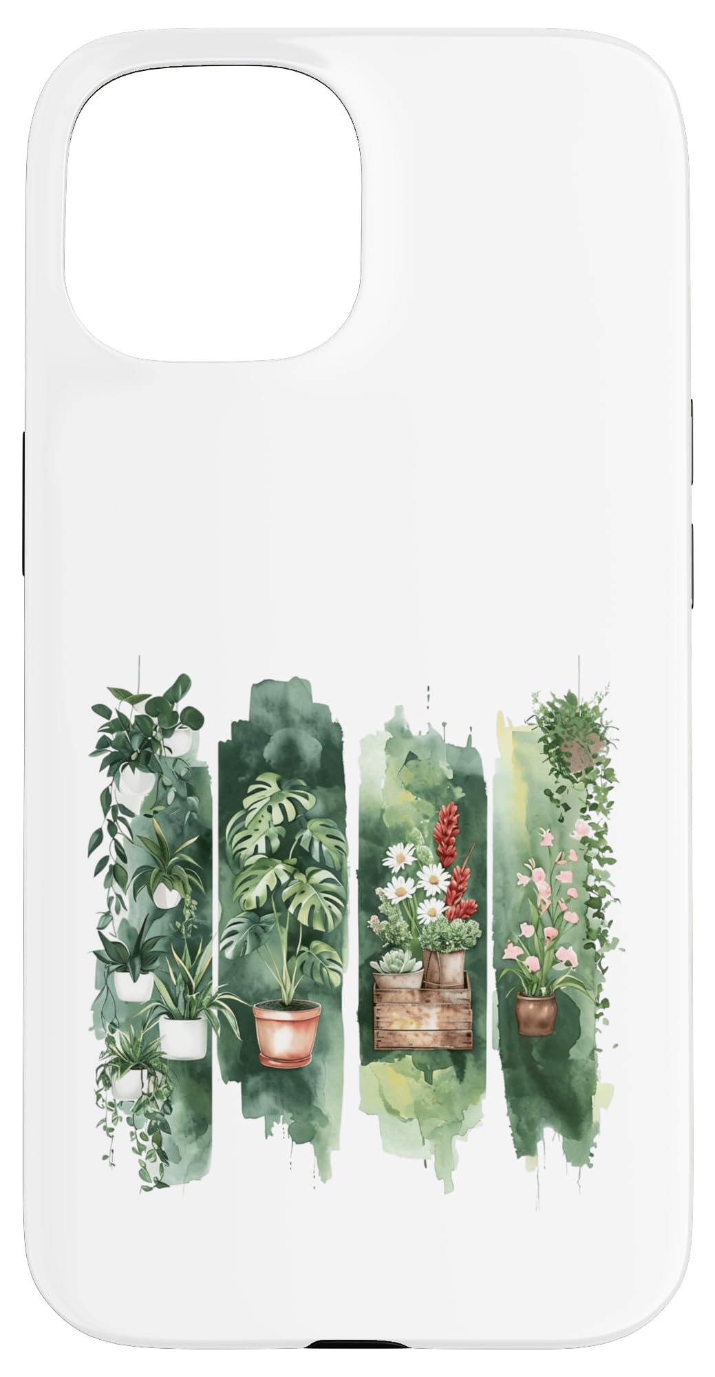 Watercolor Potted Houseplants Botanical Art Case for iPhone 16