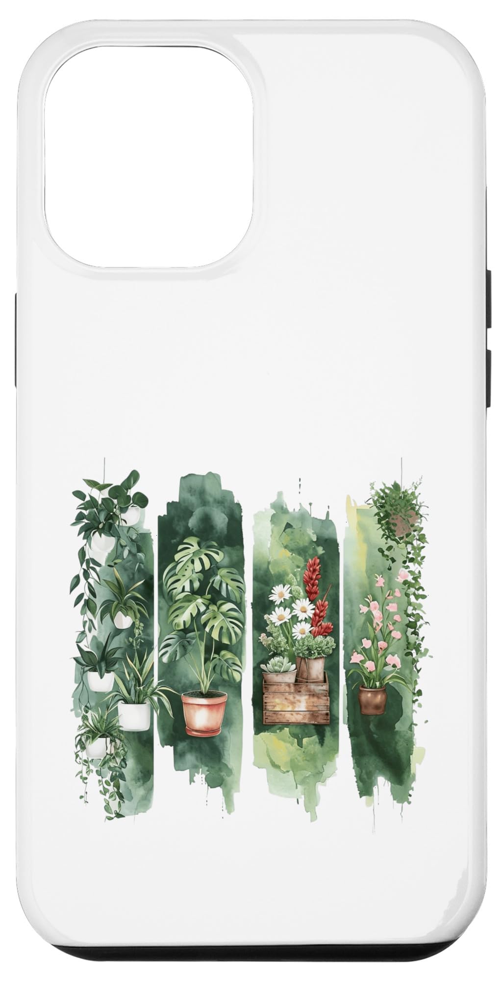 Watercolor Potted Houseplants Botanical Art Case for iPhone 16