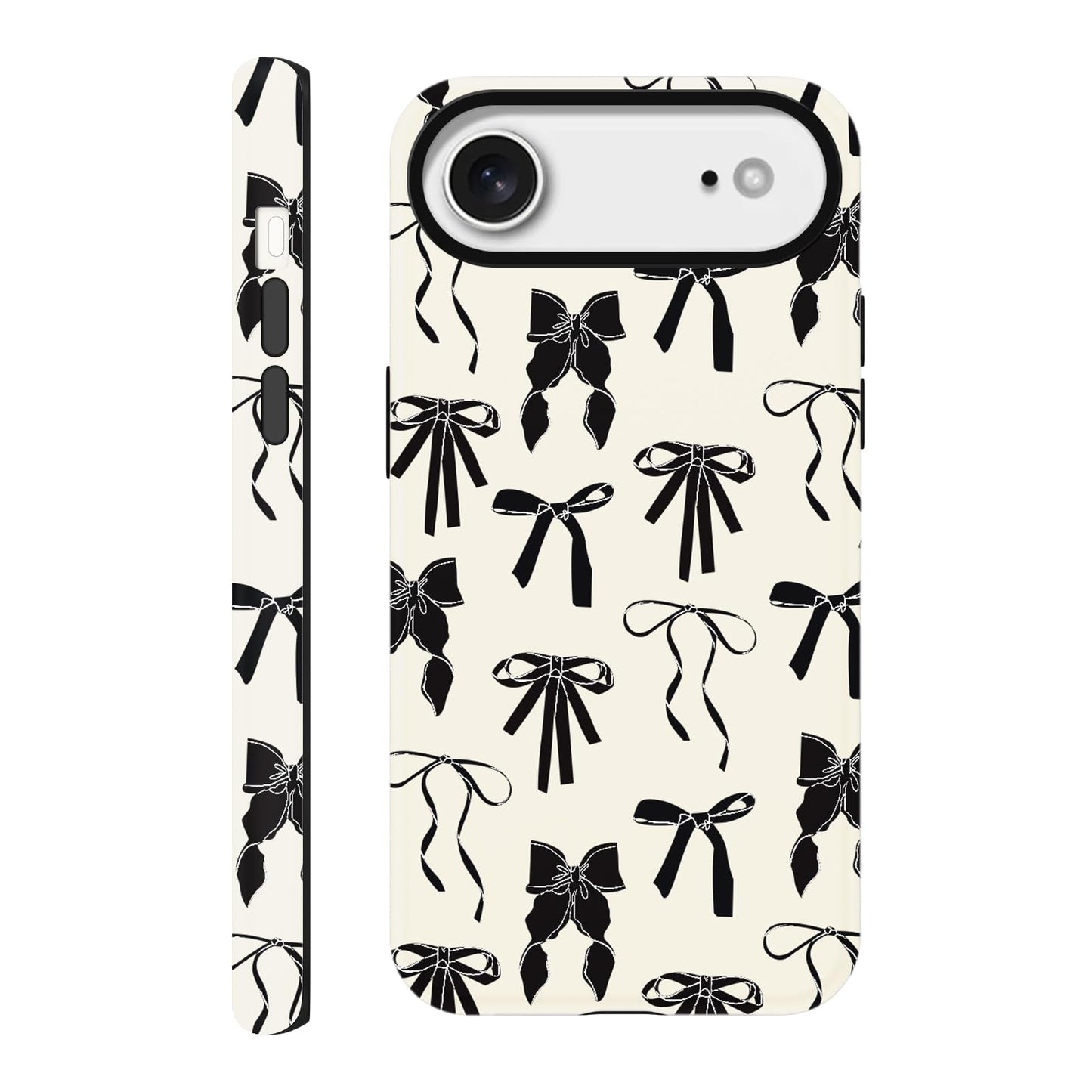 Cute Christmas Bow Phone Case for iPhone 12/12 Pro Case 6.1", Red Green Aesthetic Coquette Preppy Ribbon Bowknot Pattern Design Cover Shockproof Soft TPU Hard PC Protection Girls Women Funda