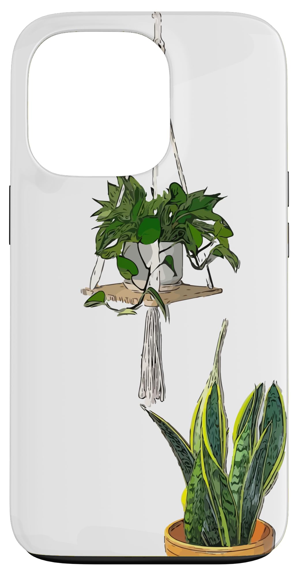Modern Hanging Pothos and Snake Plant Case for iPhone Air