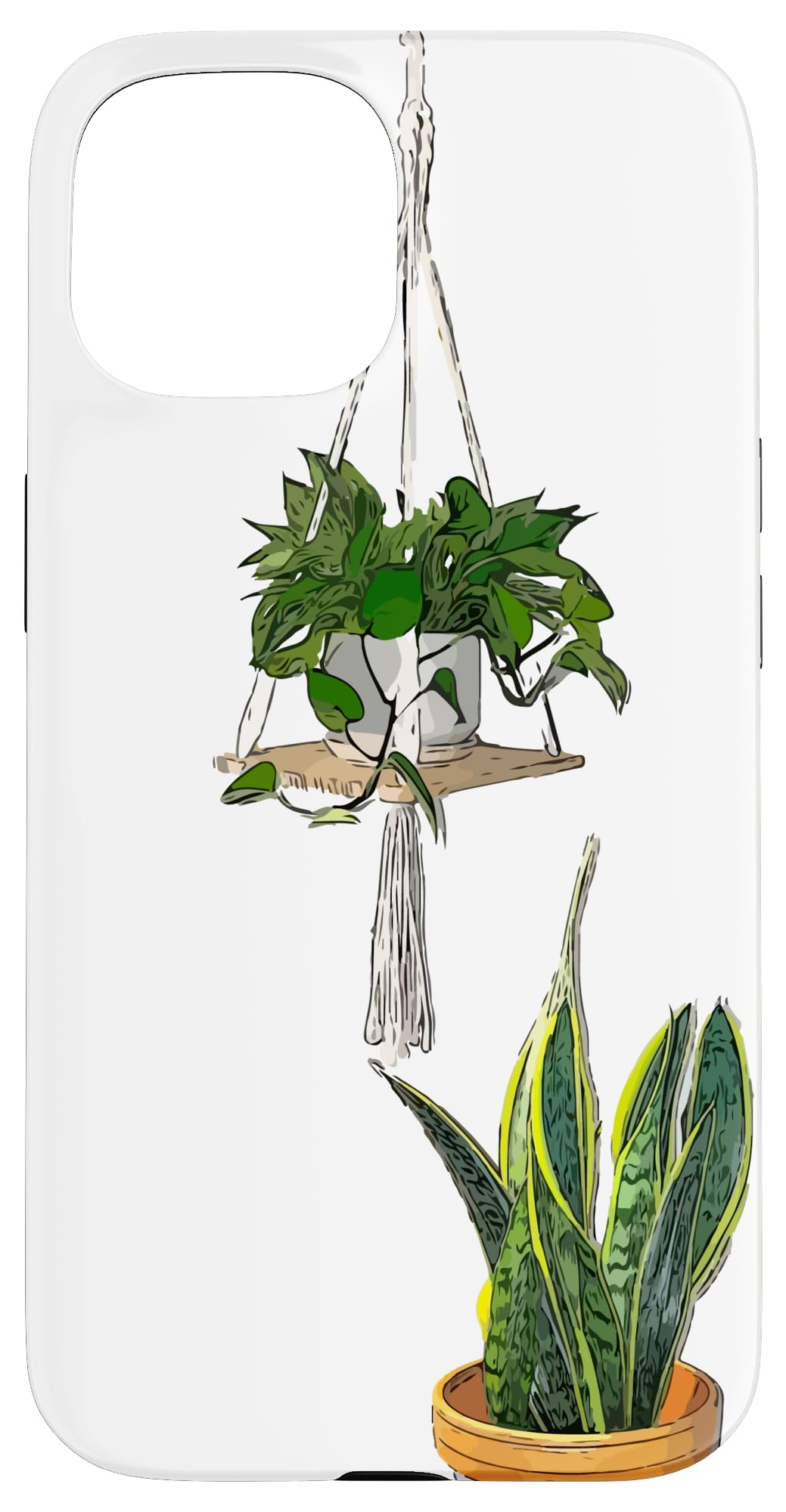 Modern Hanging Pothos and Snake Plant Case for iPhone Air