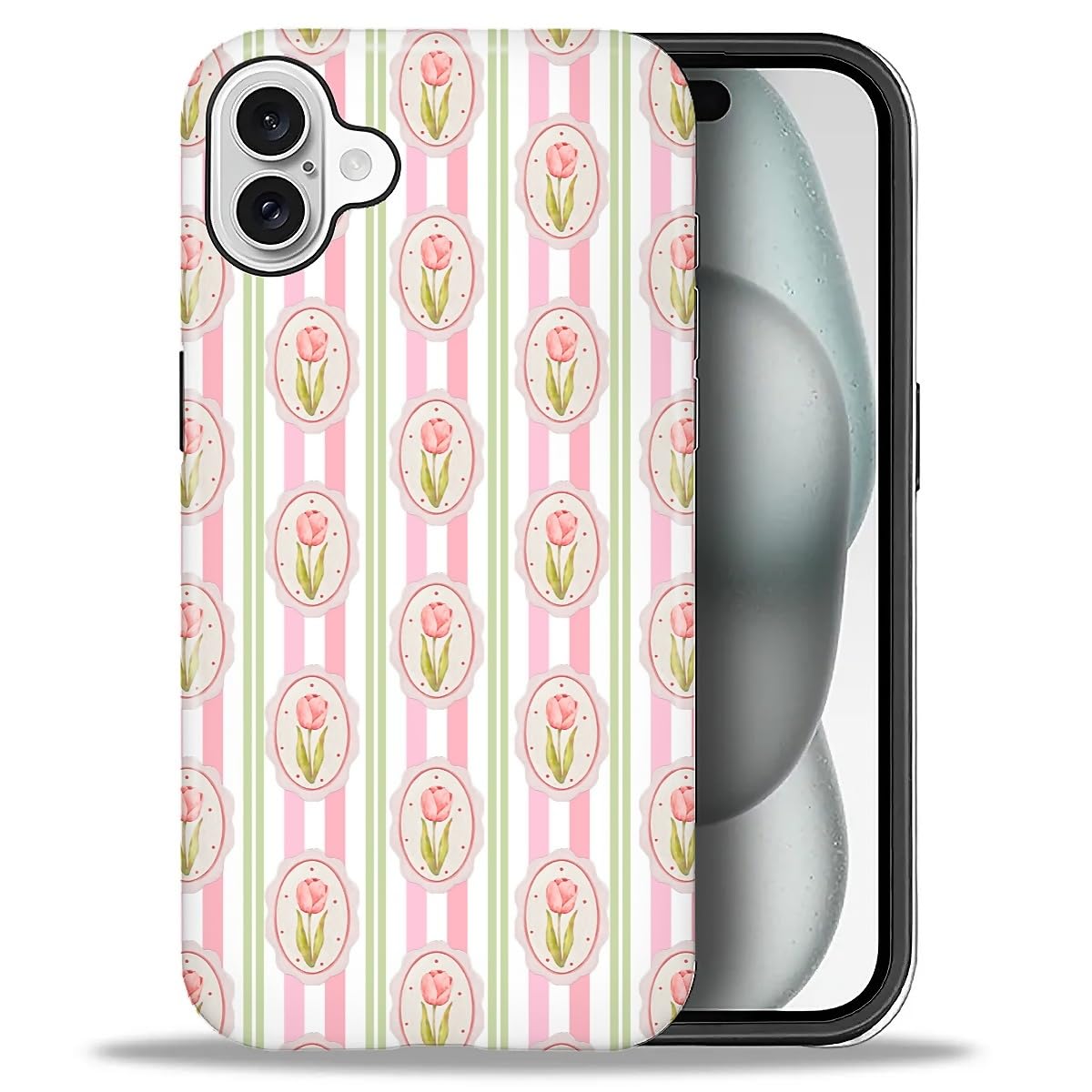 DAIZAG Case for iPhone 13 iPhone 14, Christmas Coffee Snowflake Cane Full-Body Design Hybrid Dual Protection Soft TPU + Hard PC, Shockproof Scratch-Resistant Protective Cover Phone Case for Men Women