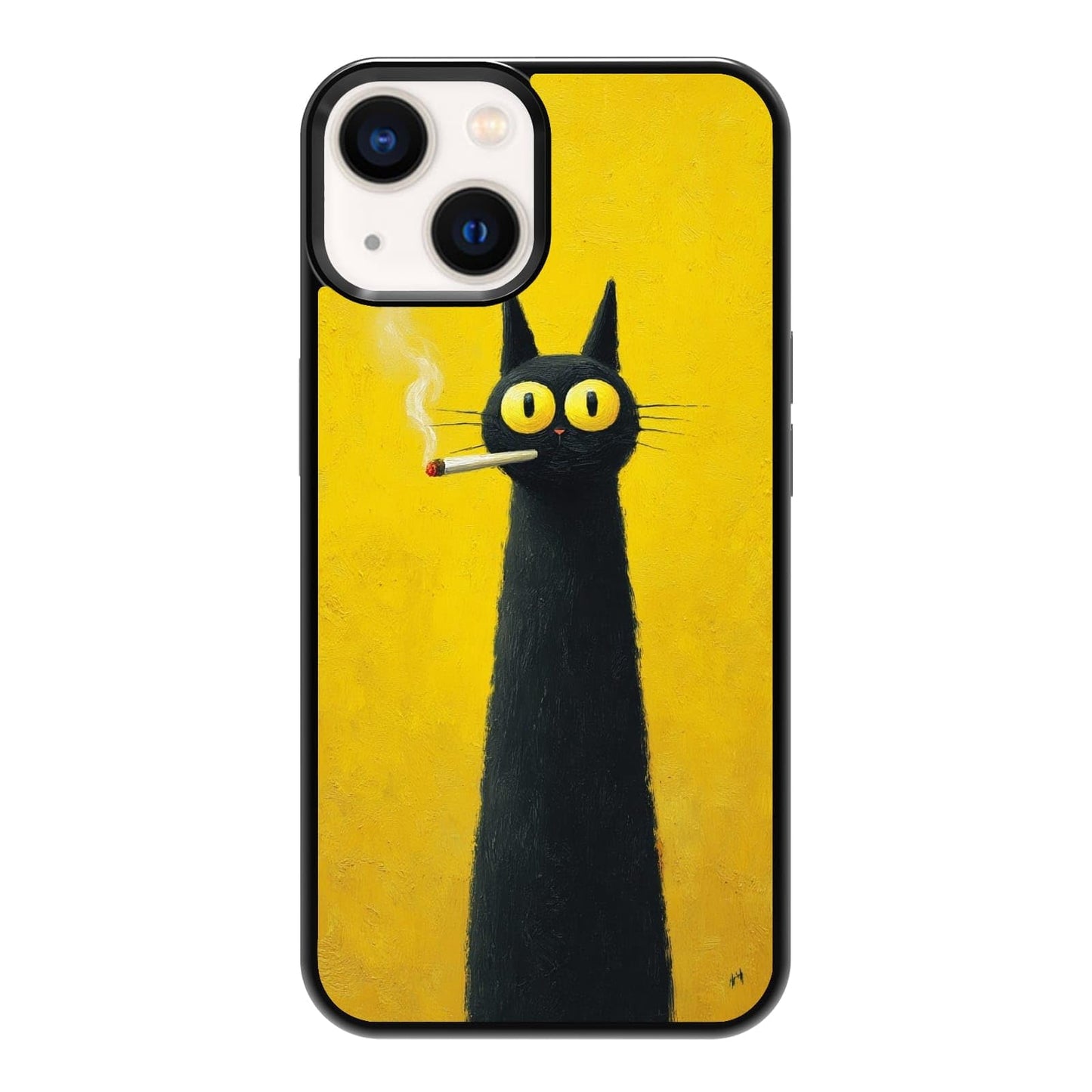 Plant Lover Black Cat Houseplants Indoor Garden Aesthetic Phone Case, Shockproof Protective Cover for iPhone 11 12 13 14 15 16 17 Pro Max Plus Mini XR 7 8 SE