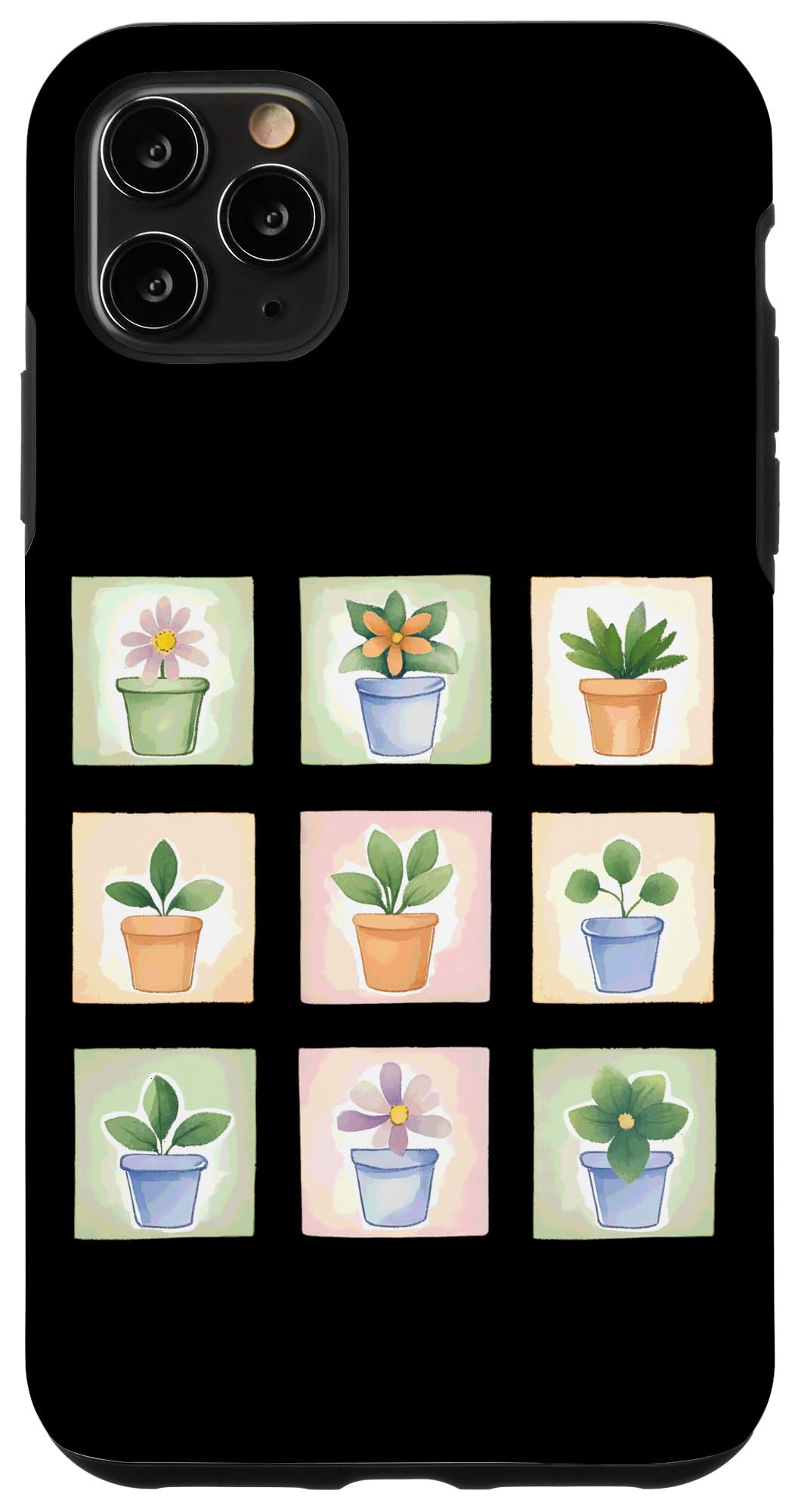 Potted Plant Flower Grid Nature Home Decor Case for iPhone 16