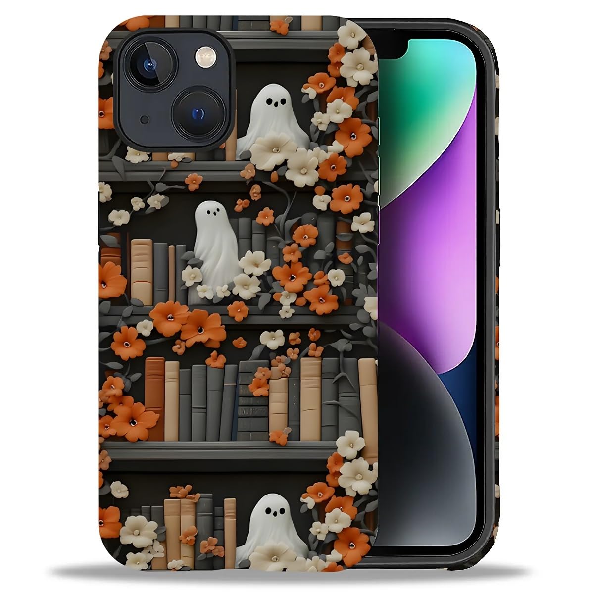 Case for iPhone 17,Drop Protection Hybrid 2-Layer Hard Phone Cover-Vintage Christmas Stamps Collage
