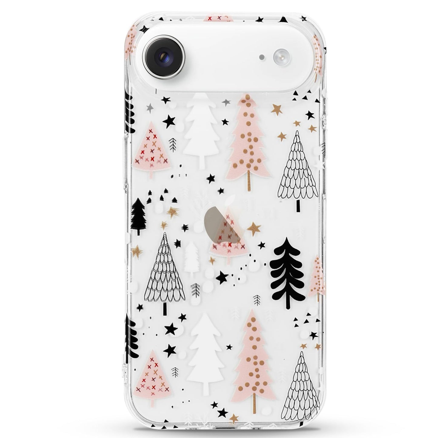 LCHULLE for iPhone 12/12 Pro Christmas Case Xmas Santa Holiday Clear Case | Cute Transparent Design for Women Men Kids, Slim Fit Soft TPU Silicone Shockproof Protective Back Cover - Xmas Tree