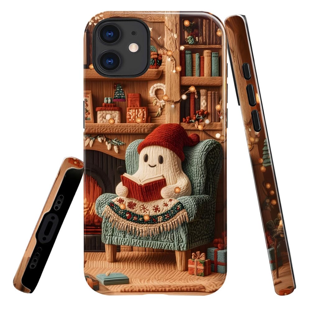 Case for iPhone 14,Christmas 3D Winter Phone Case Slim Silicone Shockproof Cover for Girls Women（Glossy & Durable）