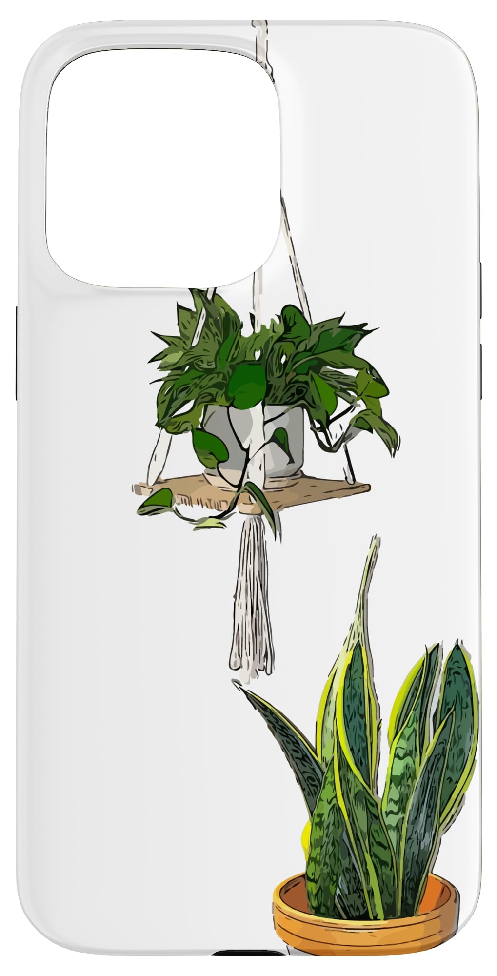 Modern Hanging Pothos and Snake Plant Case for iPhone Air