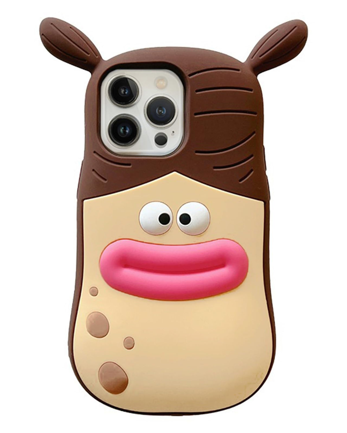 Case for iPhone 14 Case Silicone Cute, Camera Lens Protector Design Kawaii 3D Thick Case Protective Cover (Hot Dog, iPhone 14)