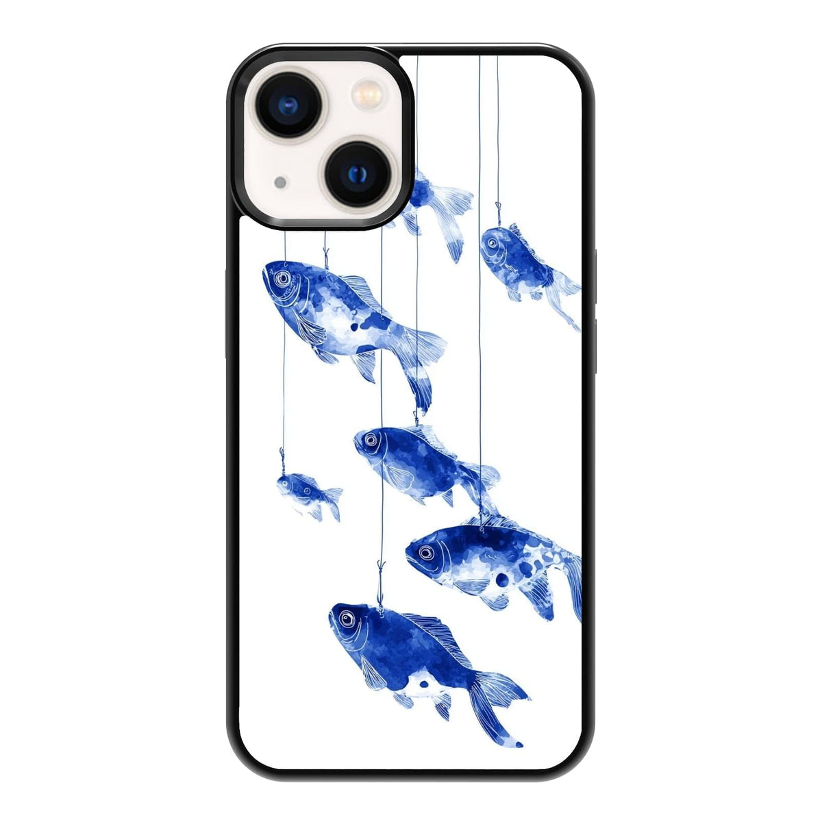 Dark Botanical Wildflower Forest Green Leaf White Blossom Nature Art Phone Case, Shockproof Protective Cover for iPhone 11 12 13 14 15 16 17 Pro Max Plus Mini XR 7 8 SE