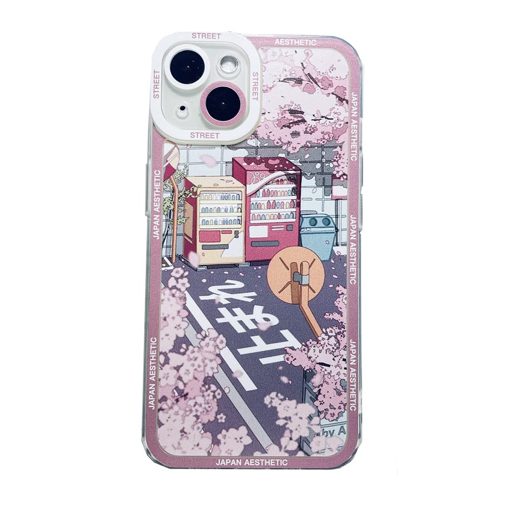for iPhone 17 Pro Cute Clear Case, Japanese Cool Cartoon Anime Aesthetic Scenery Design Stylish Soft Shockproof Angel Eyes Protective Transparent Back Case Cover Shell (Landscape-4, for iPhone 17 Pro)