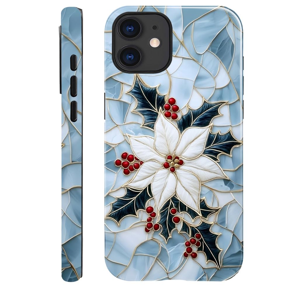 DAIZAG Case Compatible with iPhone 17,Glossy Durable Shock Protection Cover for Girl Women,Christmas Tree Snowflake Pattern