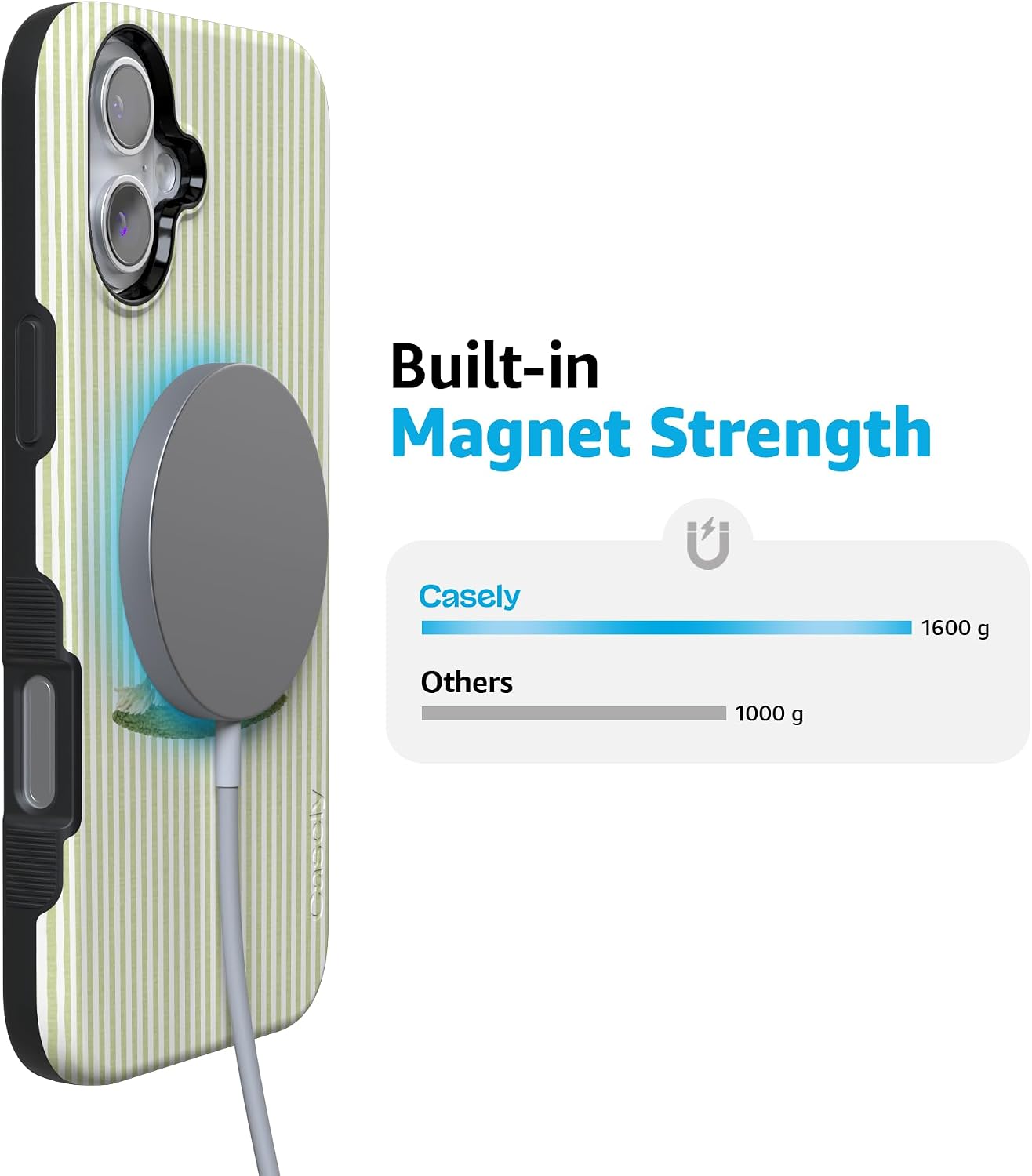 Casely iPhone 16 Case | Clubhouse | Golden on the Green | Bold Protective Design | Compatible with MagSafe