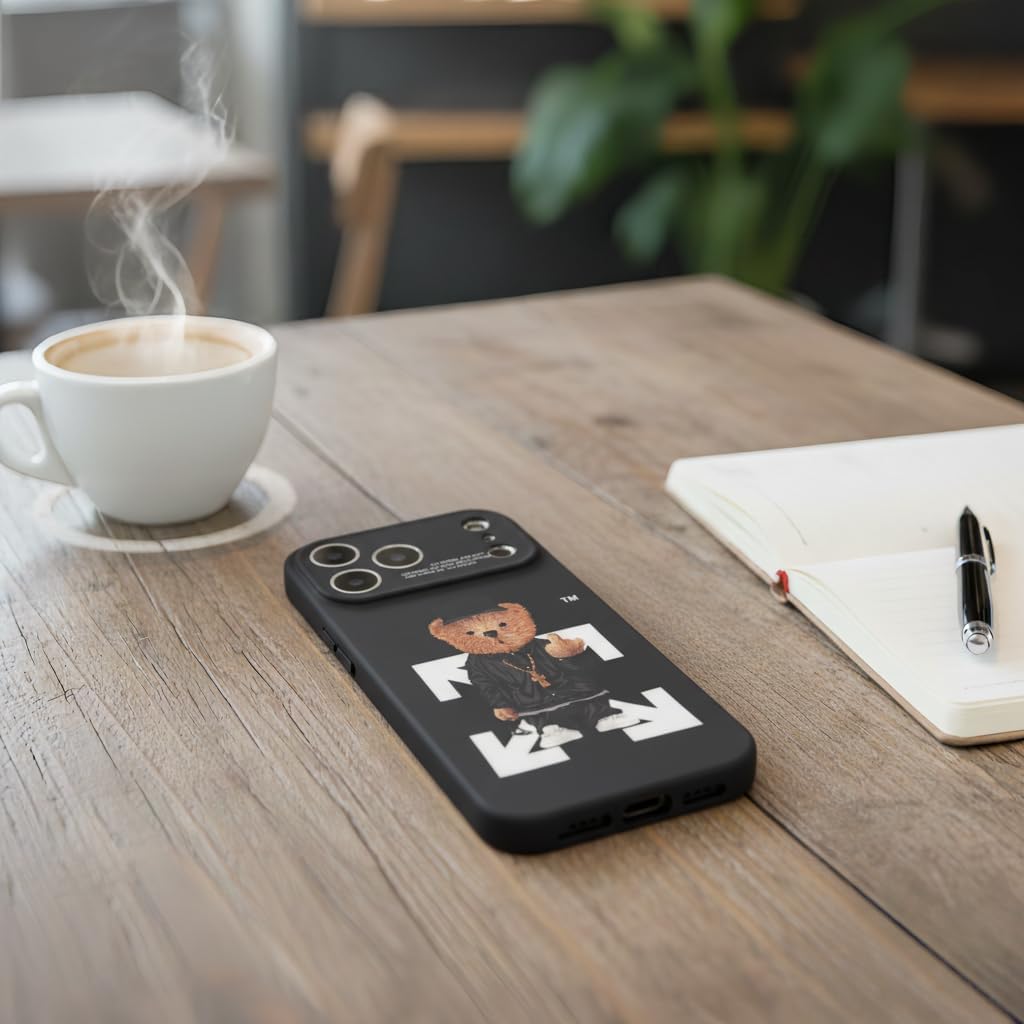 Cool Case Compatible with iPhone 17 pro max case,Designer for Boys,Funny Aesthetic Soft Silicone Gel Rubber Shockproof Cover Full Body Drop Protection (for iPhone 17 pro max) Black