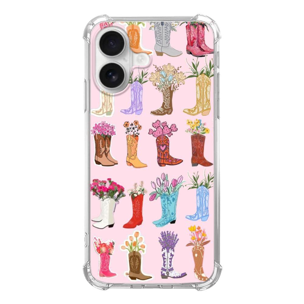 Forest Ferns Phone Case for iPhone 16, Dark Green Nature Plant Cover for iPhone 16, Cool TPU Bumper Phone Case