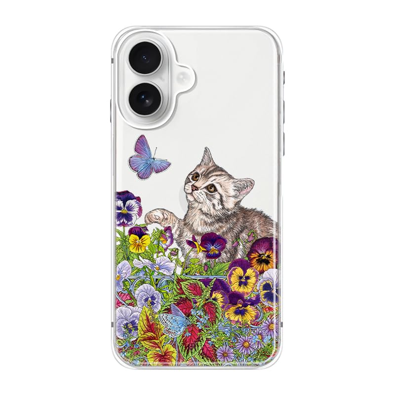 Blingy's for iPhone 17e Case/iPhone 16e Case, Fun Dog Style with Paw Print Pattern Cute Cartoon Animal Design Transparent Soft TPU Protective Clear Case 6.1 inch (Dogs w/Prints)