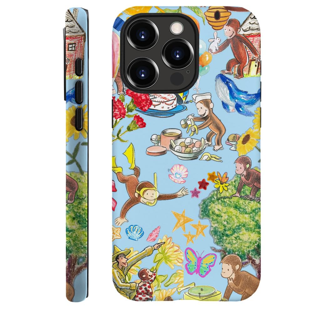Case for iPhone 17 - [Drop Protection Phone Cover] - Hybrid Case for Girl Women - Funny Monkey Stripes 01