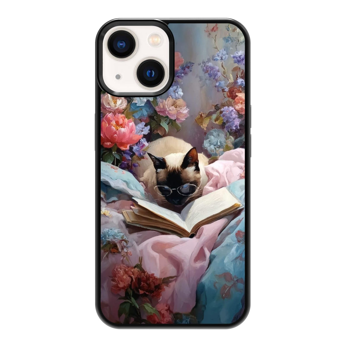 Black Cat Indoor Jungle Potted Plants Bookshelf Dark Green Botanical Urban Forest Phone Case, Shockproof Protective Cover for iPhone 11 12 13 14 15 16 17 Pro Max Plus Mini XR 7 8 SE