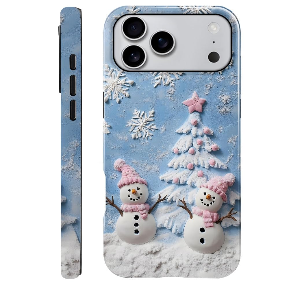 DAIZAG Case Compatible with iPhone 17,Glossy Durable Shock Protection Cover for Girl Women,Christmas Tree Snowflake Pattern