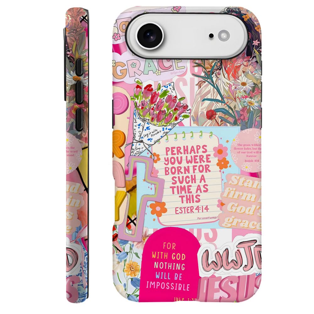 Compatible with iPhone 15 Pro,Durable & Shockproof Phone Case Cover Design - Christmas Retro Doodle