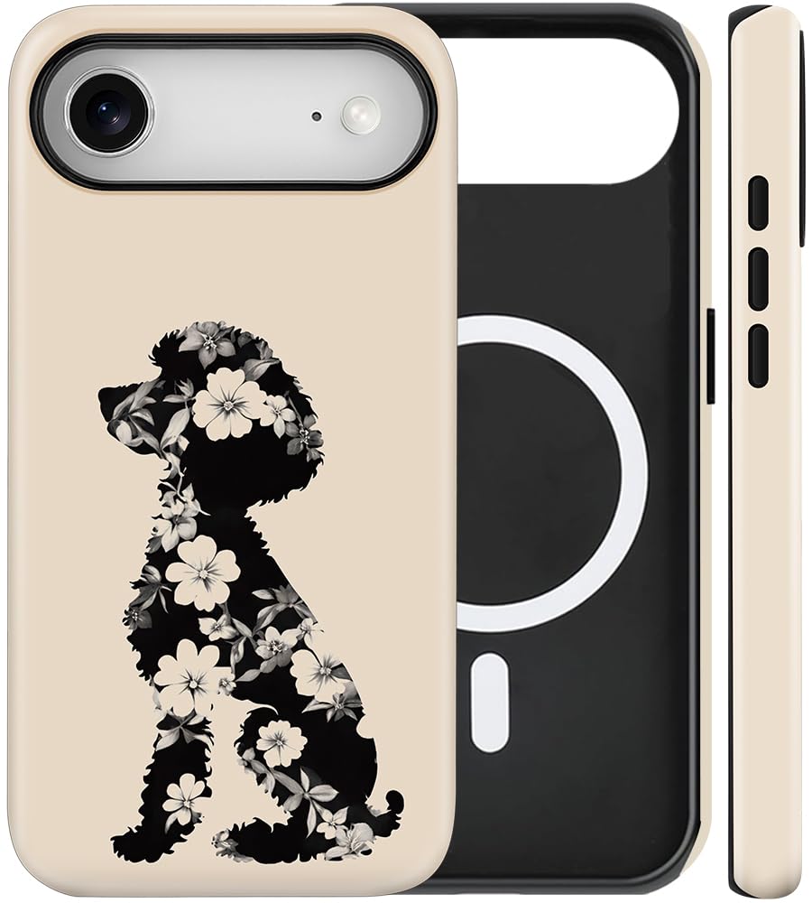 Magnetic for iPhone 13/14 Case Cute Cat Phone Case, Apricot | Shockproof Slim TPU and Hard PC Protective Phone Cover Compatible with MagSafe Designed for Women Girls Gift