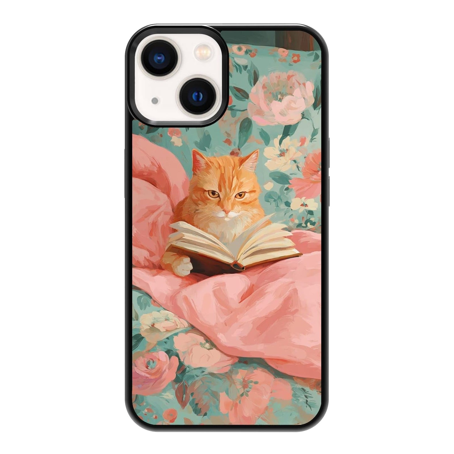 Black Cat Indoor Jungle Potted Plants Bookshelf Dark Green Botanical Urban Forest Phone Case, Shockproof Protective Cover for iPhone 11 12 13 14 15 16 17 Pro Max Plus Mini XR 7 8 SE