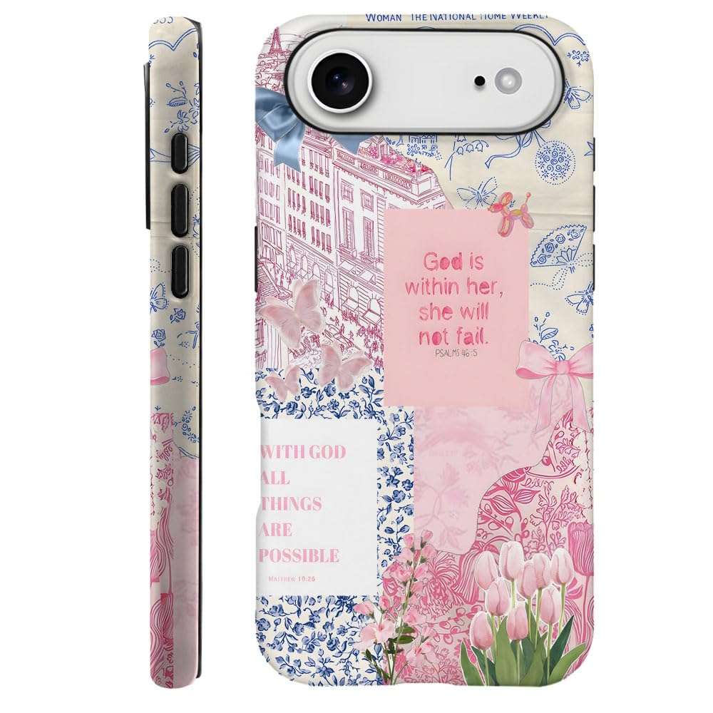 Compatible with iPhone 15 Pro,Durable & Shockproof Phone Case Cover Design - Christmas Retro Doodle