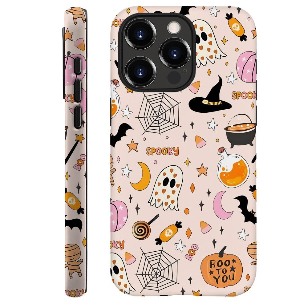 Compatible with iPhone 15 Pro,Durable & Shockproof Phone Case Cover Design - Christmas Retro Doodle