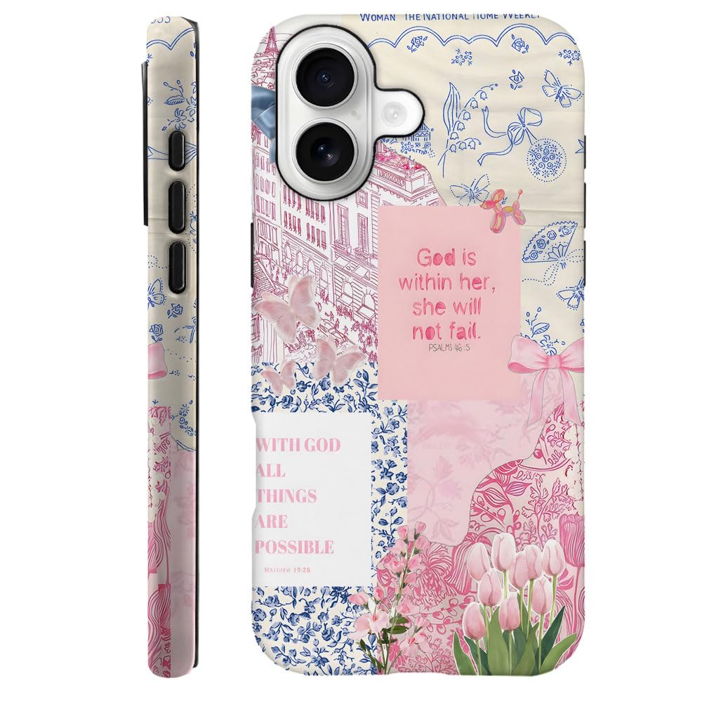 Compatible with iPhone 15 Pro,Durable & Shockproof Phone Case Cover Design - Christmas Retro Doodle