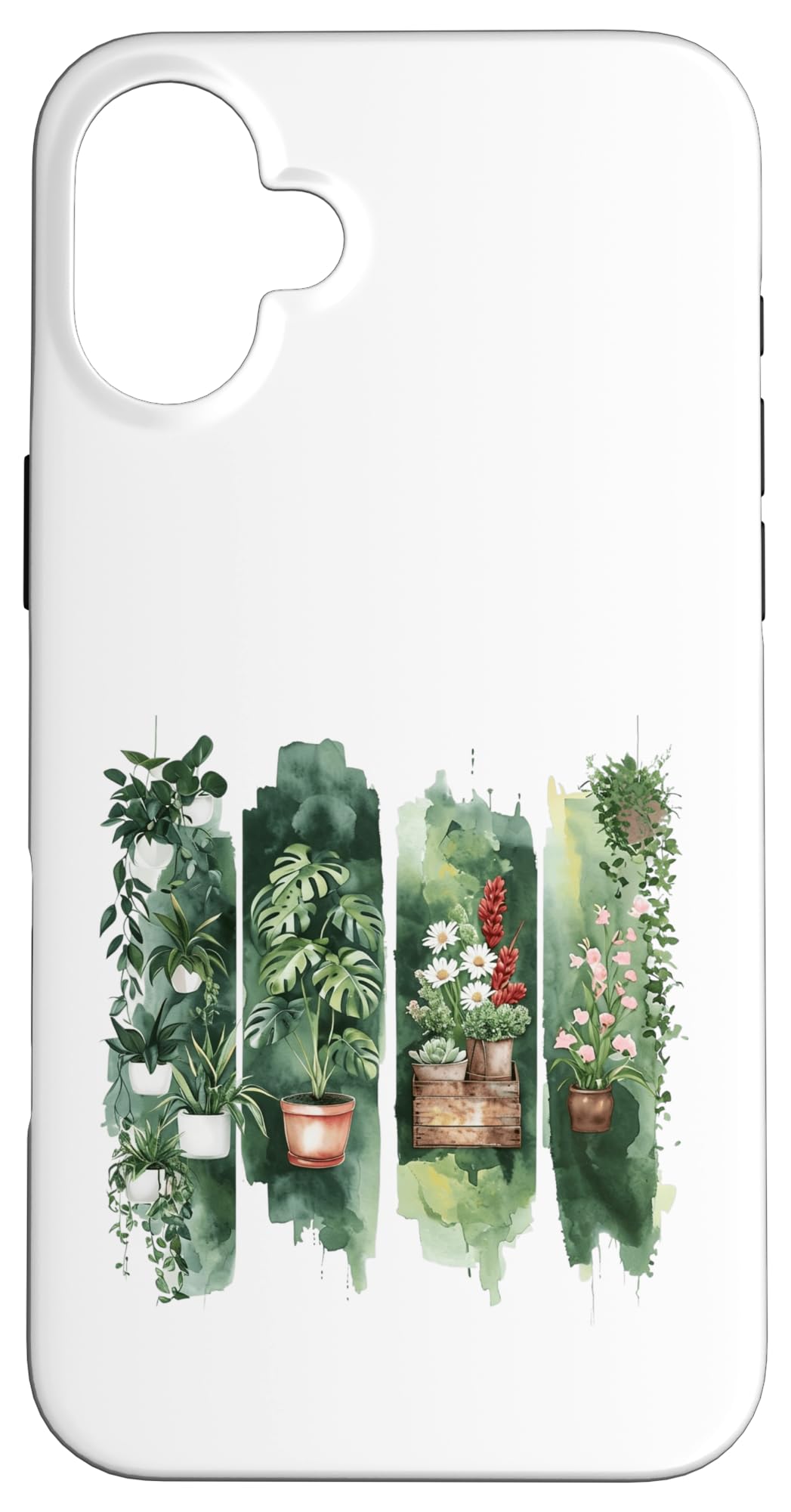 Watercolor Potted Houseplants Botanical Art Case for iPhone 16