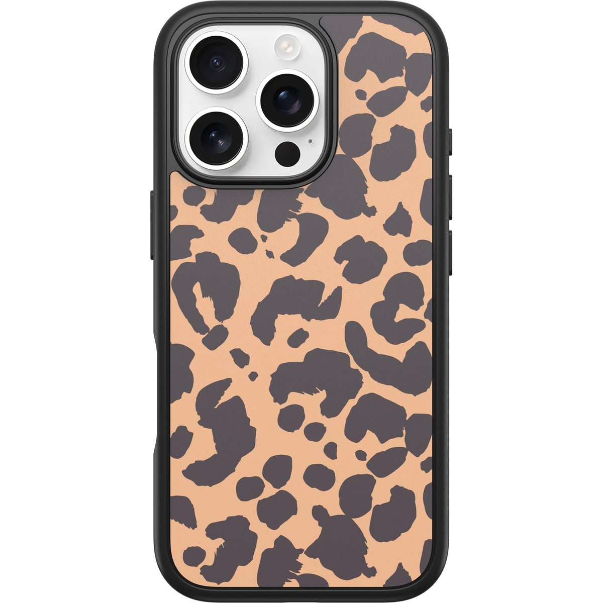 OtterBox iPhone 16 Pro Symmetry Series Clear Case - Pink Leopard Print | Snaps to MagSafe, Ultra-Sleek, Raised Edges Protect Camera & Screen, Ultra-Thin, Sleek iPhone Case