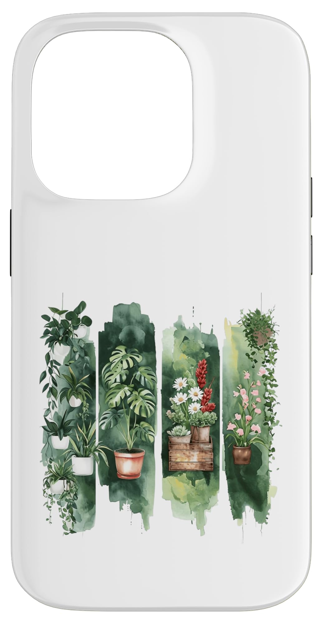 Watercolor Potted Houseplants Botanical Art Case for iPhone 16