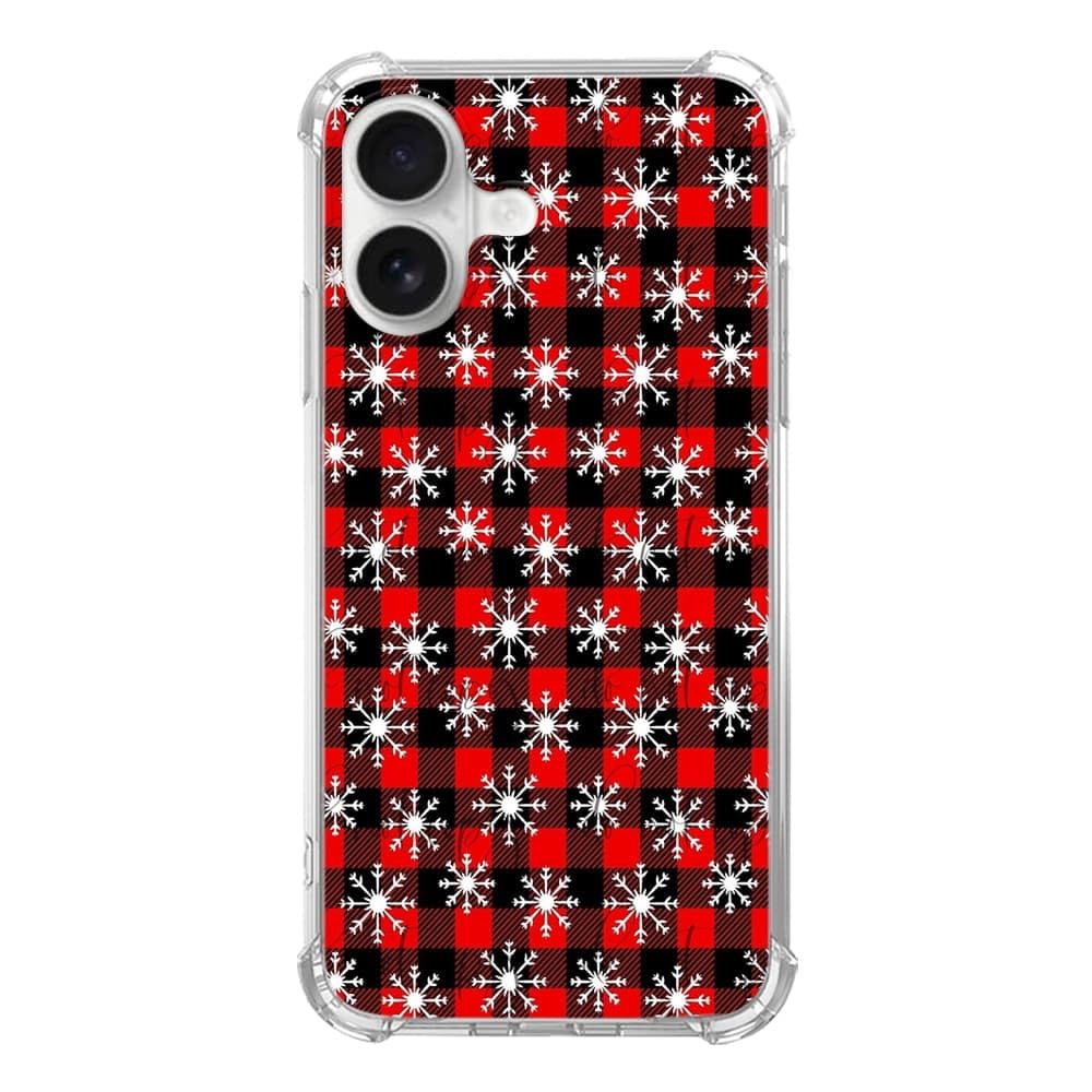 Pink Christmas Pattern Case for iPhone 16, Cute Reindeer, Trendy Cool Soft TPU Bumper Cover Case for iPhone 16