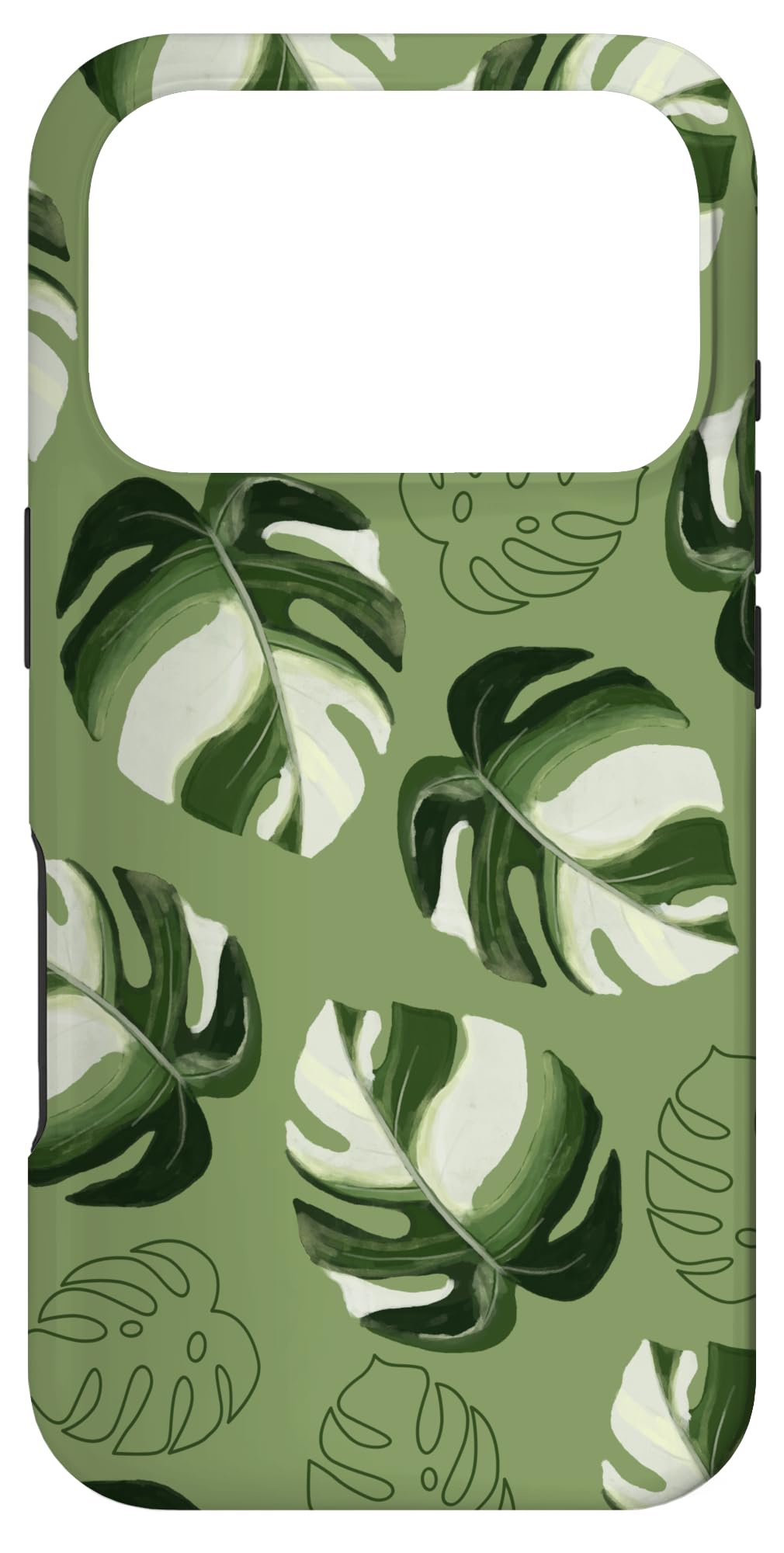 Monstera Deliciosa Leaves Plant Leaf Botanical Nature Case for iPhone 15