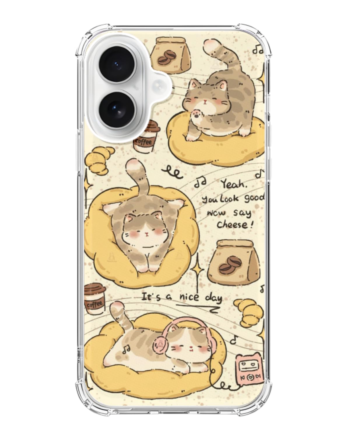 Water Lily Pond Black Cat Phone Case Compatible with iPhone 17, Cute Cat Painting Phone Cover for iPhone 17