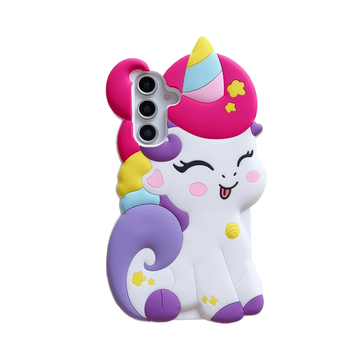 3D Cute Unicorn Soft Case for iPhone 16e/iPhone 17e 6.1 inch,3D Cute Cartoon Kawaii Fashion Character Unicorn Horse Kids Girls Women Soft Silicone Case