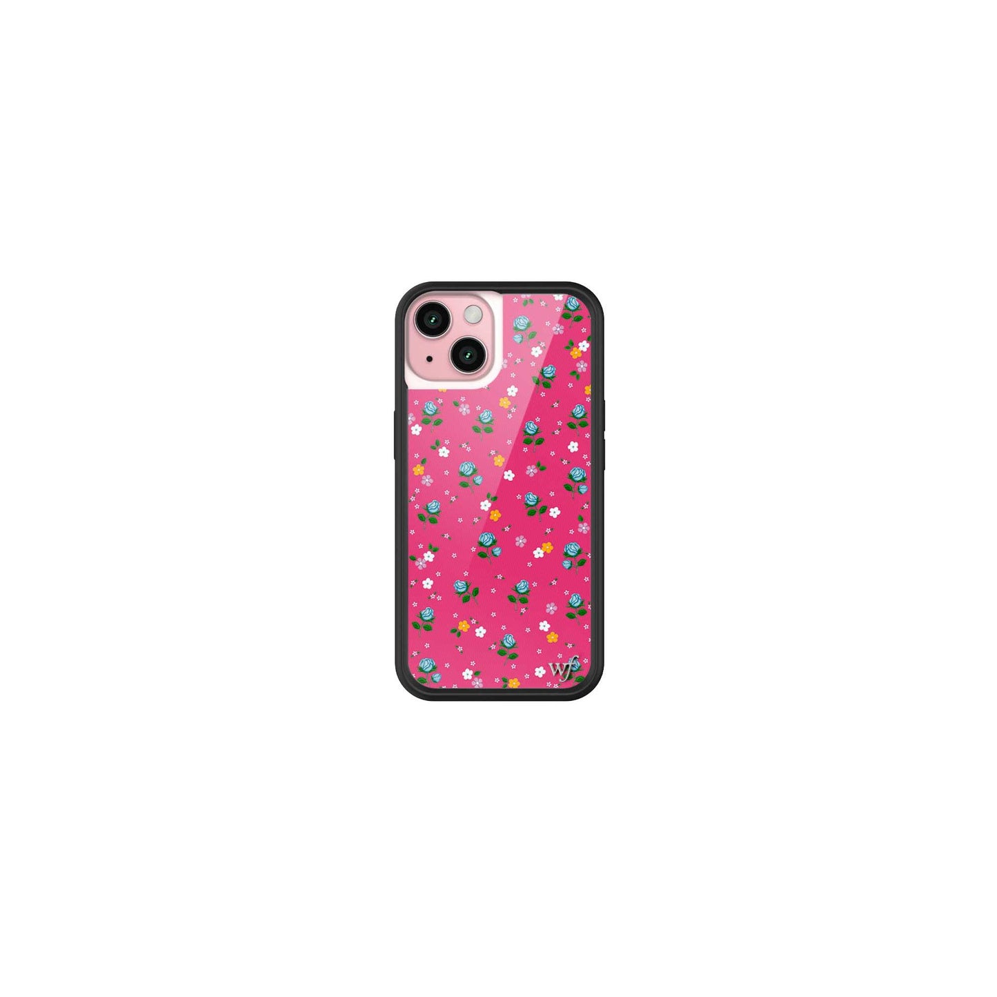 Wildflower Cases - Compatible with iPhone 15 | Protective Black Bumper, 6.5ft Drop Test Certified, Women Owned Small Business | Nature Floral Aesthetic Trendy Cute | Hummingbird