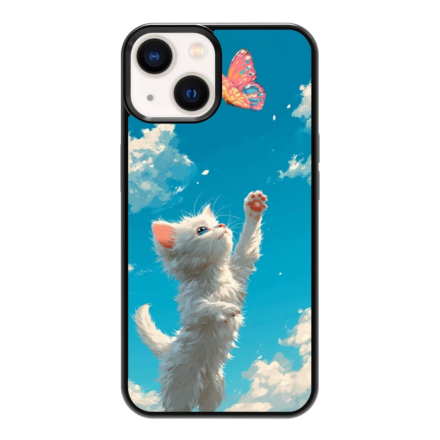 Black Cat Indoor Jungle Potted Plants Bookshelf Dark Green Botanical Urban Forest Phone Case, Shockproof Protective Cover for iPhone 11 12 13 14 15 16 17 Pro Max Plus Mini XR 7 8 SE