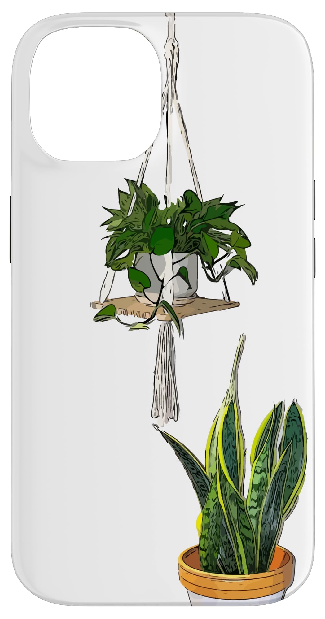 Modern Hanging Pothos and Snake Plant Case for iPhone Air