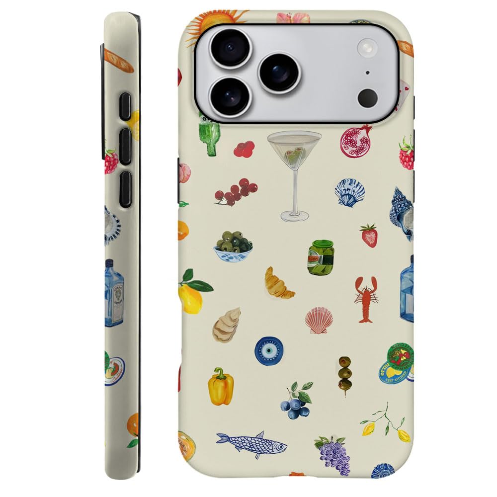 Case Compatible with iPhone 17 Pro,Fall Prevention Hybrid 2-Layer Hard Shell Phone Cover for Girls Boys,Collage European Disco
