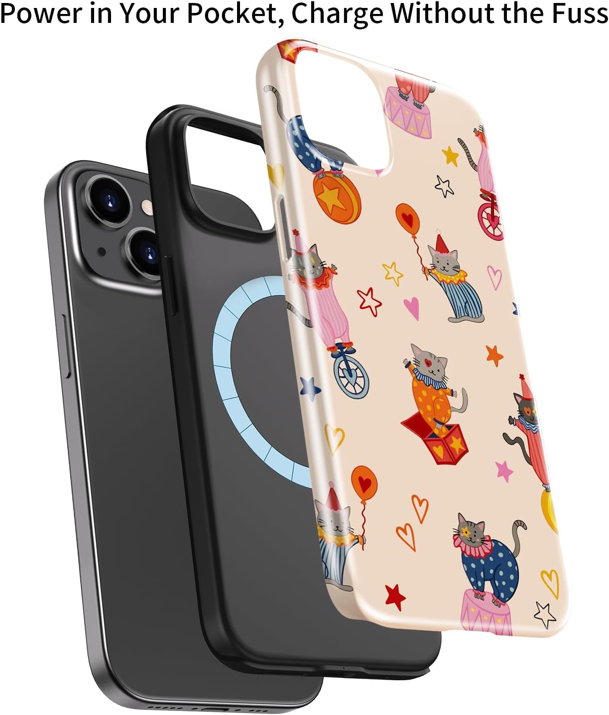 DEENAKIN for iPhone 14/iPhone 13 Case,Cute Floral,Trendy Preppy Y2K Designs | Compatible with Magsafe, Dual-Layer Hard Shell + Silicone, Slim Fit Phone Cover with Flower for Women Girls